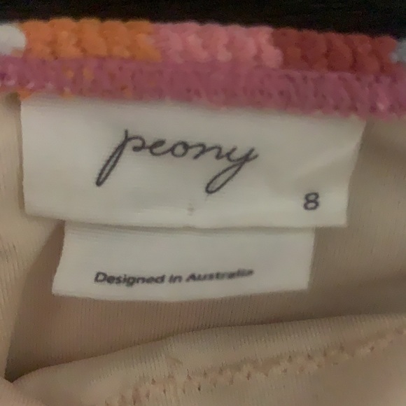 Peony Rainbow Striped One Piece Swimsuit 8 - Picture 3 of 4